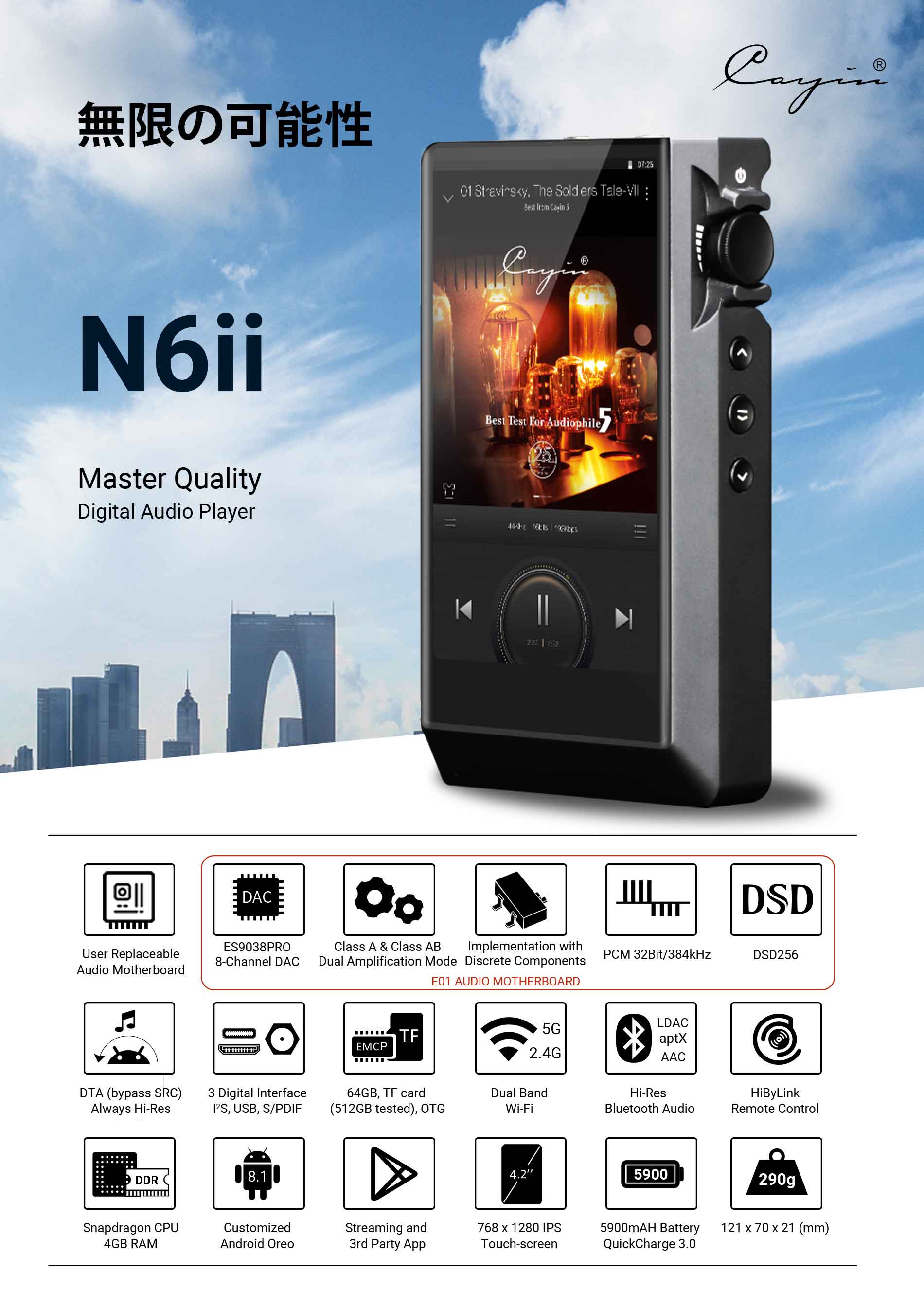 Cayin n6ii E01 DAP デジタルオーディオプレーヤー