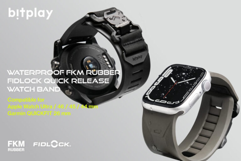 bitplay・防水FKMラバー製Fidlockクイックリリースウォッチバンド for Apple Watch / Garmin QuickFit