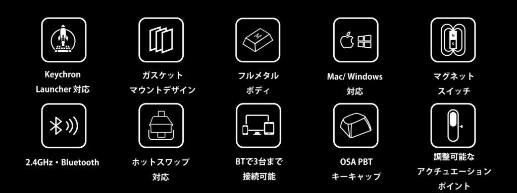 Keychron Q1 HE マグネットスイッチ搭載 QMK ワイヤレス カスタムキーボード発売