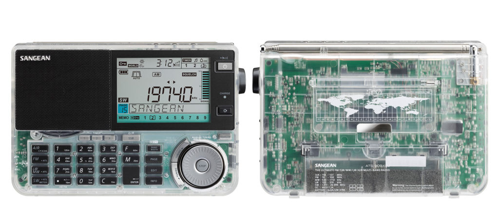 Sangean ATS-909X2J・FM/SW/MW/LW/Airマルチバンドラジオにスケルトンなクリアカラーが登場