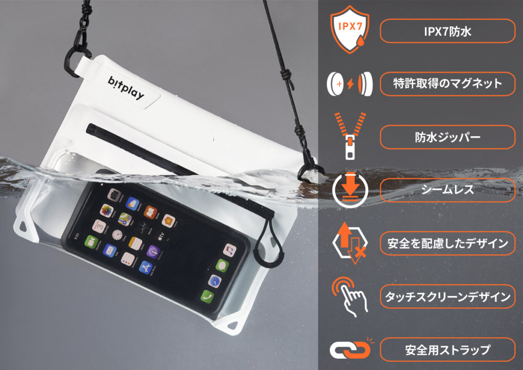 【bitplay・AquaSeal 防水バッグ】「Makuake（マクアケ）」で先行予約販売開始
