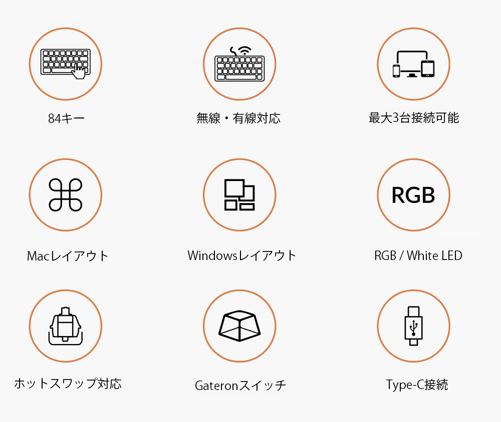 Keychron K2 ホットスワップ対応ワイヤレス・メカニカルキーボード発売
