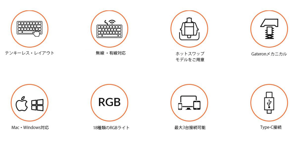 Keychron K8 ワイヤレス・メカニカルキーボード発売