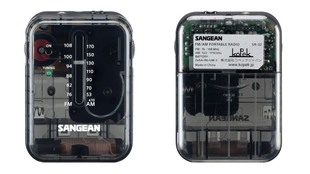 人気のポケットラジオSangean SR-32にクリアブラックが登場