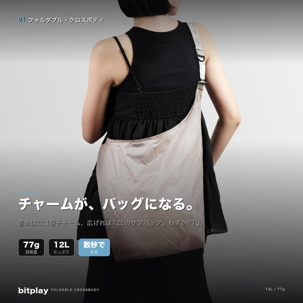 bitplay フォルダブル・クロスボディショッピングバッグ 製品イメージ