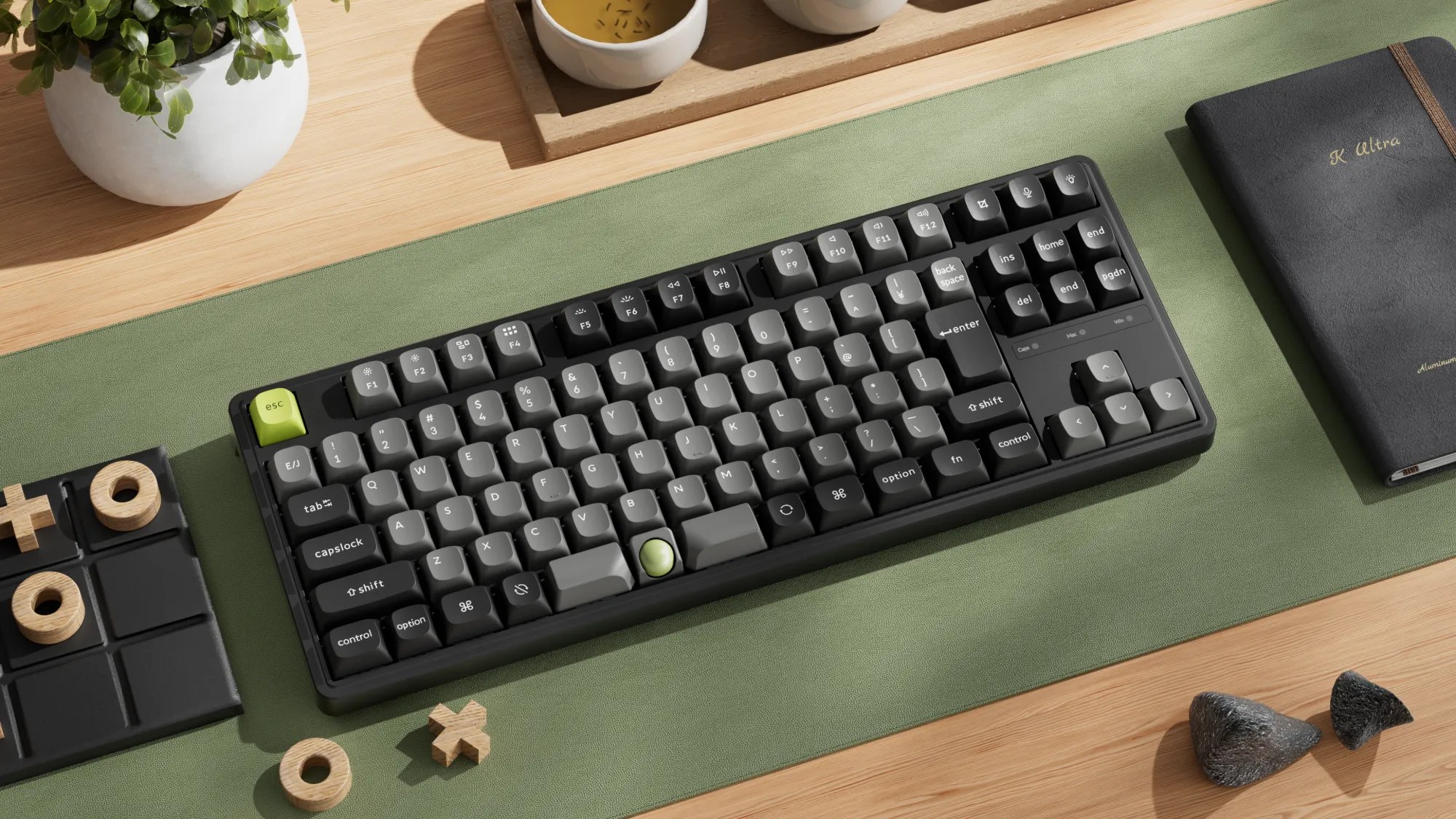 Keychron C3 Pro Trackball キーボード（スペースバー中央にトラックボール）